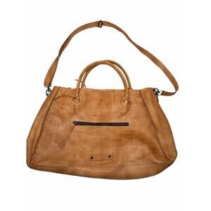Bed Stu Rockaway Tan Leather Tote Shoulder Bag | Handmade Distressed Leather